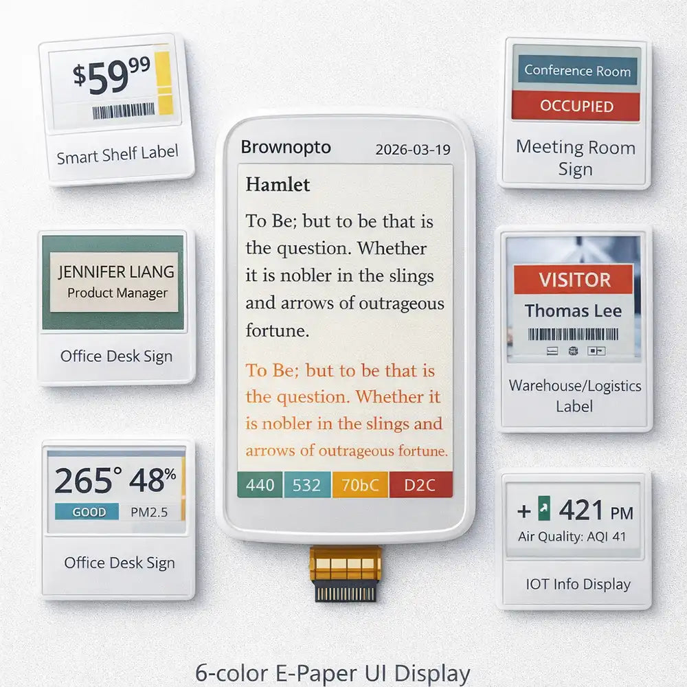 3.98 Inch 6-Color E-Paper Display 552×768 SPI EPD Module