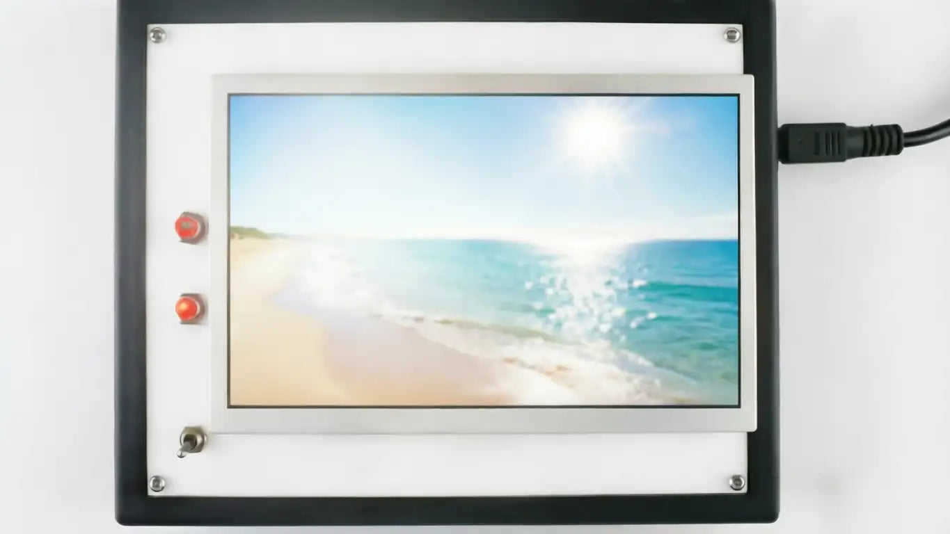 High brightness OLED display showing clear visibility under direct sunlight