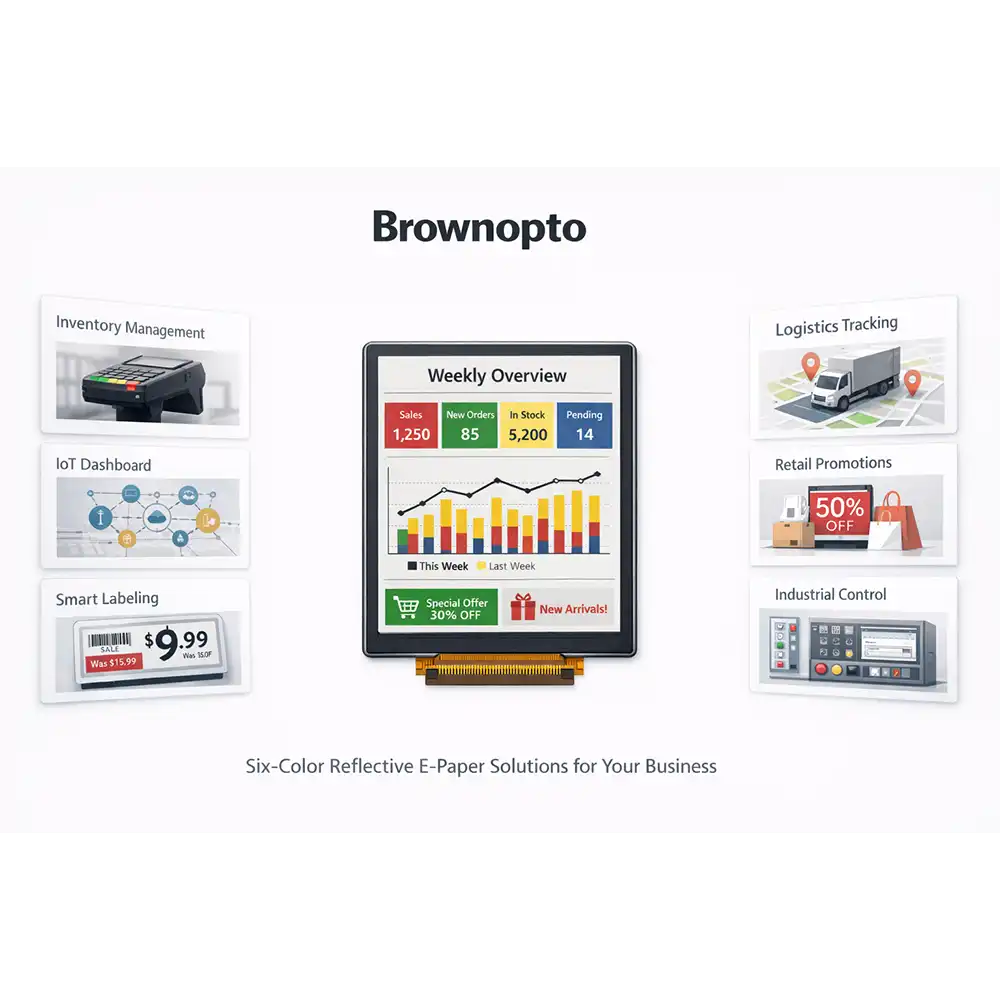 1.54 Inch 6-Color E-Paper Display 240×240 with Bluetooth Driver Board