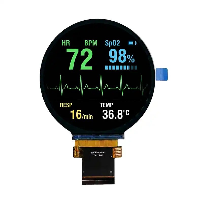 2.8 inch IPS round TFT LCD display module with 480x480 resolution